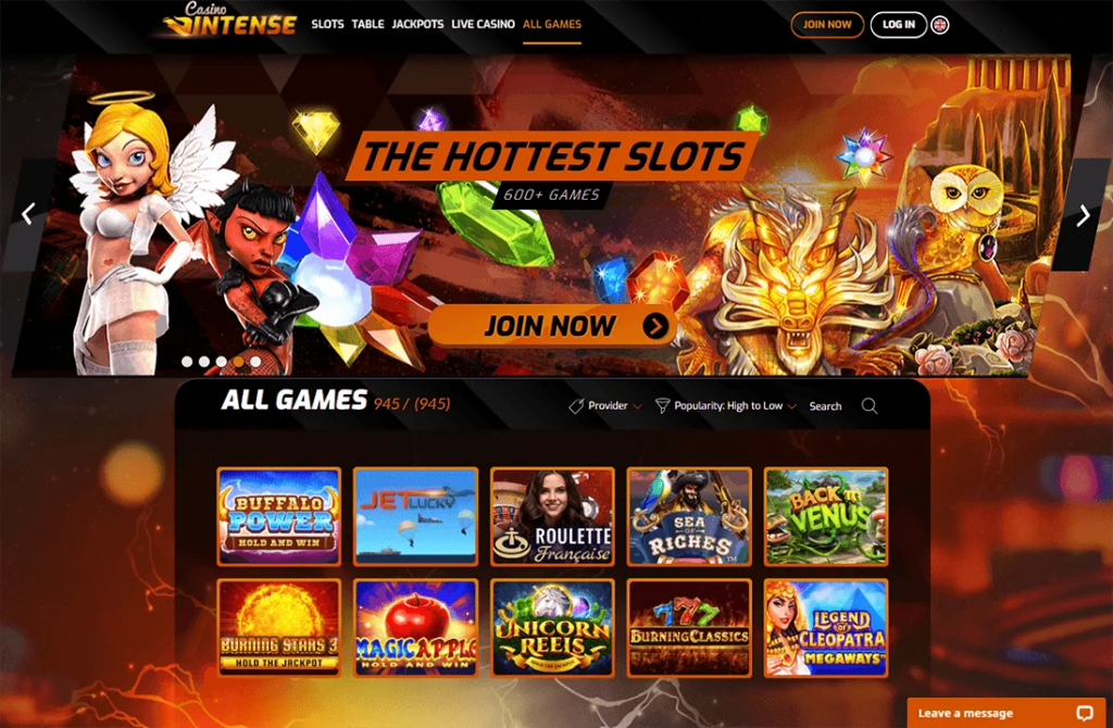 casino intense homepage