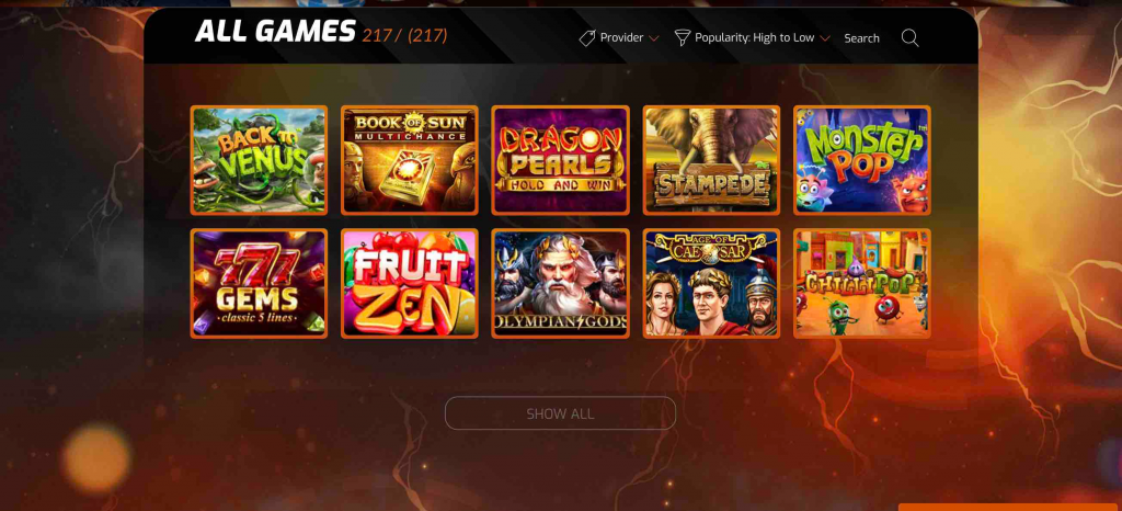 casino intense games