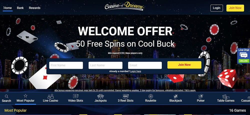 casino of dreams welcome bonus